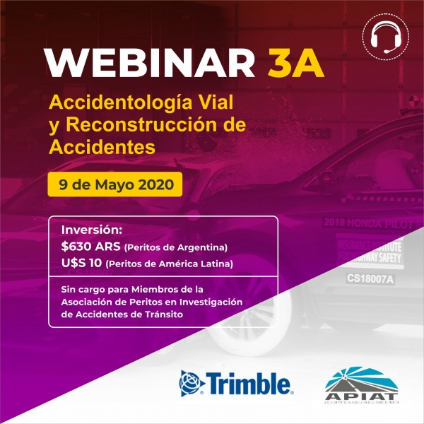 WEBINAR 3A Accidentología Vial y Reconstrucción de Accidentes